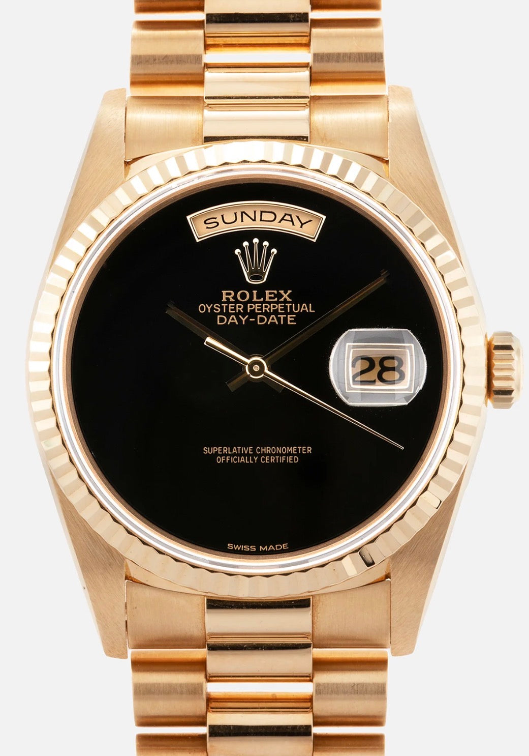 ROLEX DAY DATE 18238 ONYX DIAL 36MM